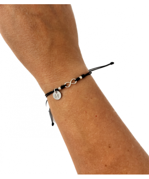 Pulsera infinito e inicial