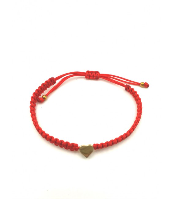 Pulsera macramé corazón